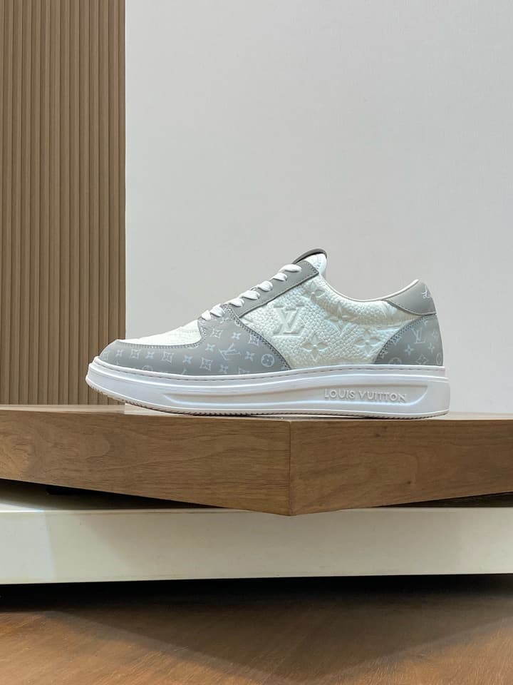 Louis Vuitton Nappa Leather Lightweight Sneakers in All White