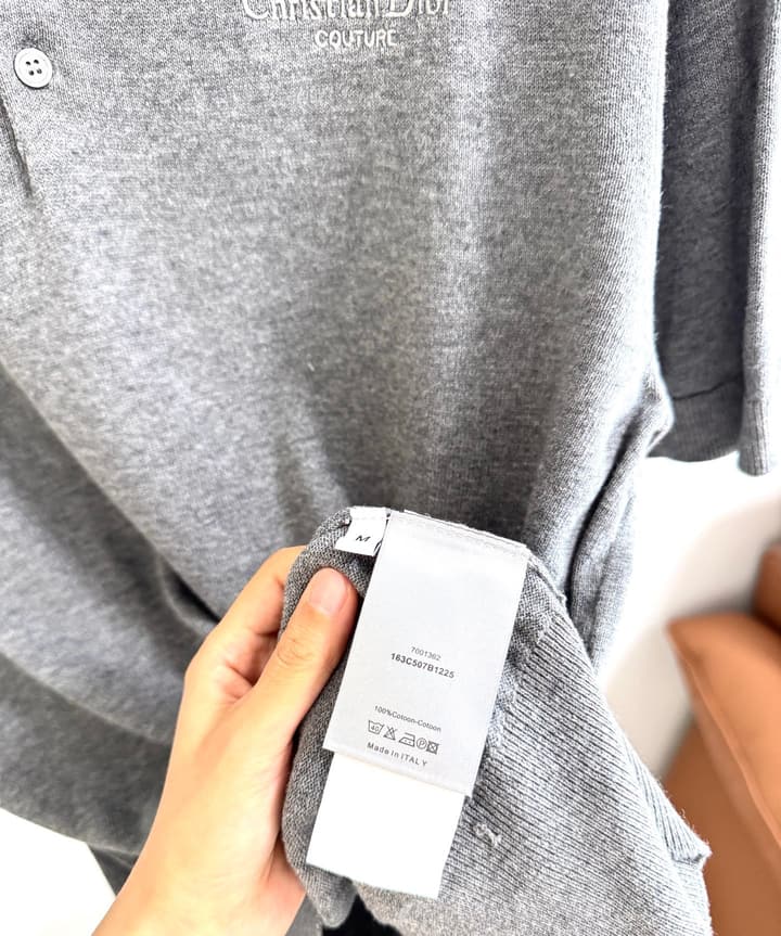 Dior Early Spring Mixed-Knit Polo Tee – 2025 in Black
