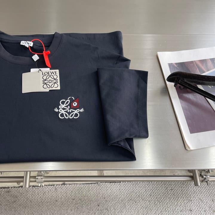 Loewe x Louis Wain Futurist Cats Embroidered T-Shirt in Black