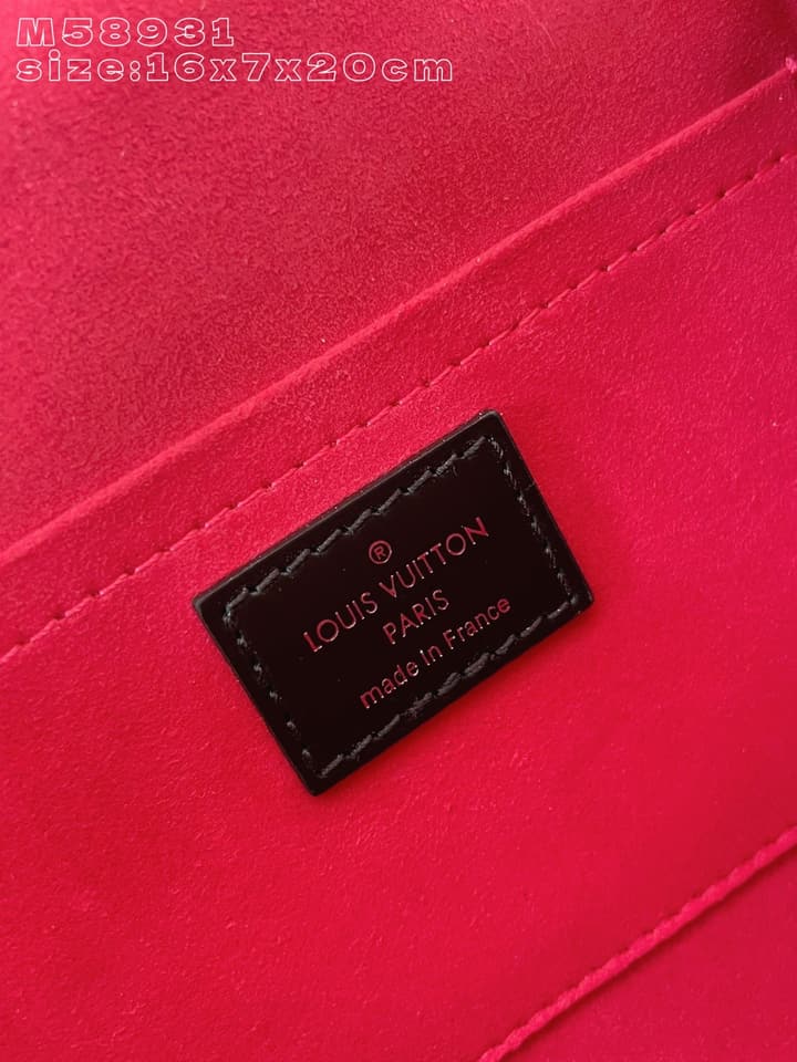 Louis Vuitton Cluny Mini Handbag in Dark Epi Leather With Pink Lining