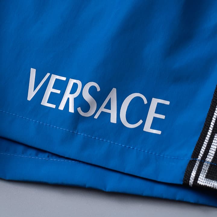 Versace Webbing Detail Swim Trunks – Spring/Summer 2026 Collection in Black