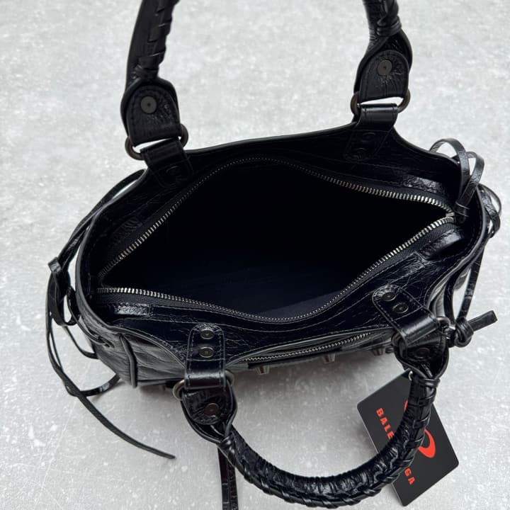 Balenciaga Le City Bowling Bag – Qixi Limited Edition in Black Oil Wax Leather