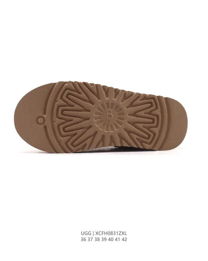 UGG Wool-Lined Winter Slippers in Tan