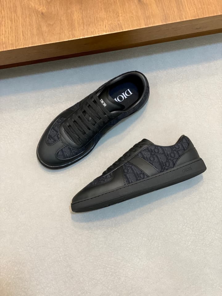 Dior D-Sketch Casual Sport Sneakers in Monochromatic Dark Mesh