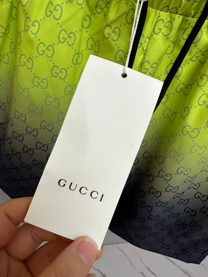 Gucci Men's Casual Beach Shorts – 2025SS in Beige GG Monogram