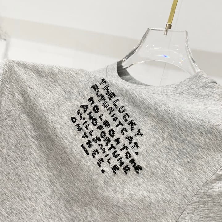 Loewe Cartoon Dog Embroidered T-Shirt in Black