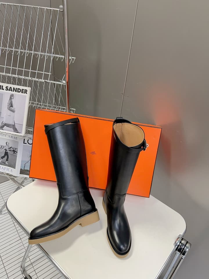Hermès Kelly Riding Boots in Black
