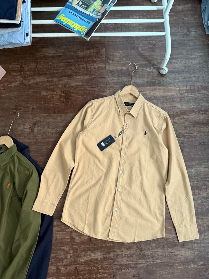 Ralph Lauren Oxford Long-Sleeve Shirt – 2025 Collection in Army Green