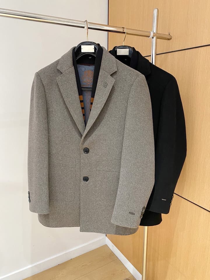 Zegna Men's Wool Kensington Coat – 2025FW in Classic Black