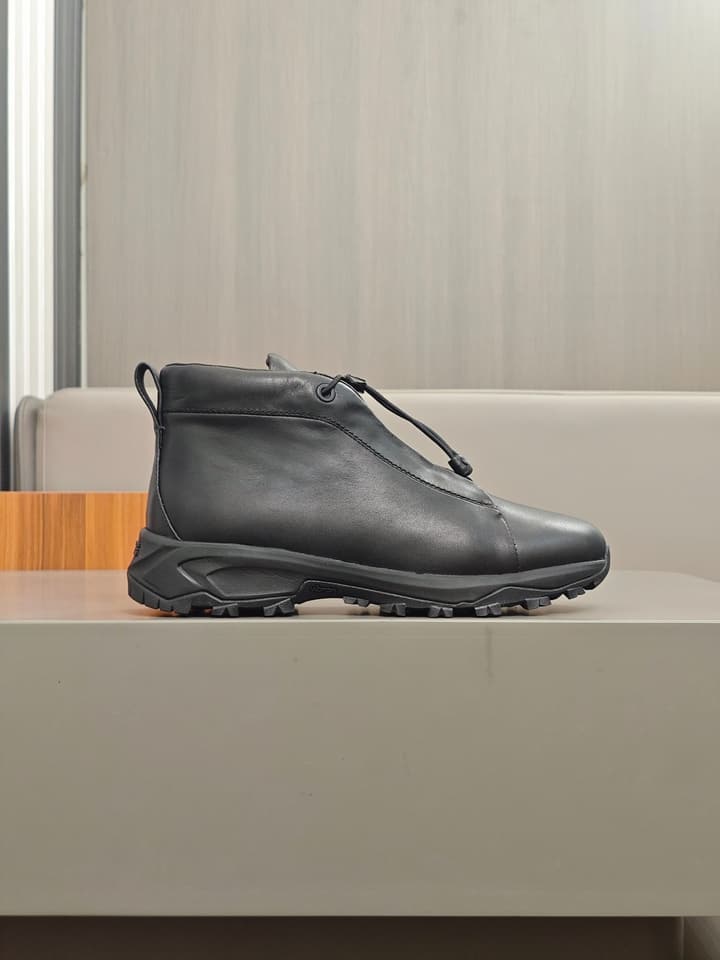 Zegna Triple Stitch™ Monte Luxury Casual Shoes in Black Leather High-top