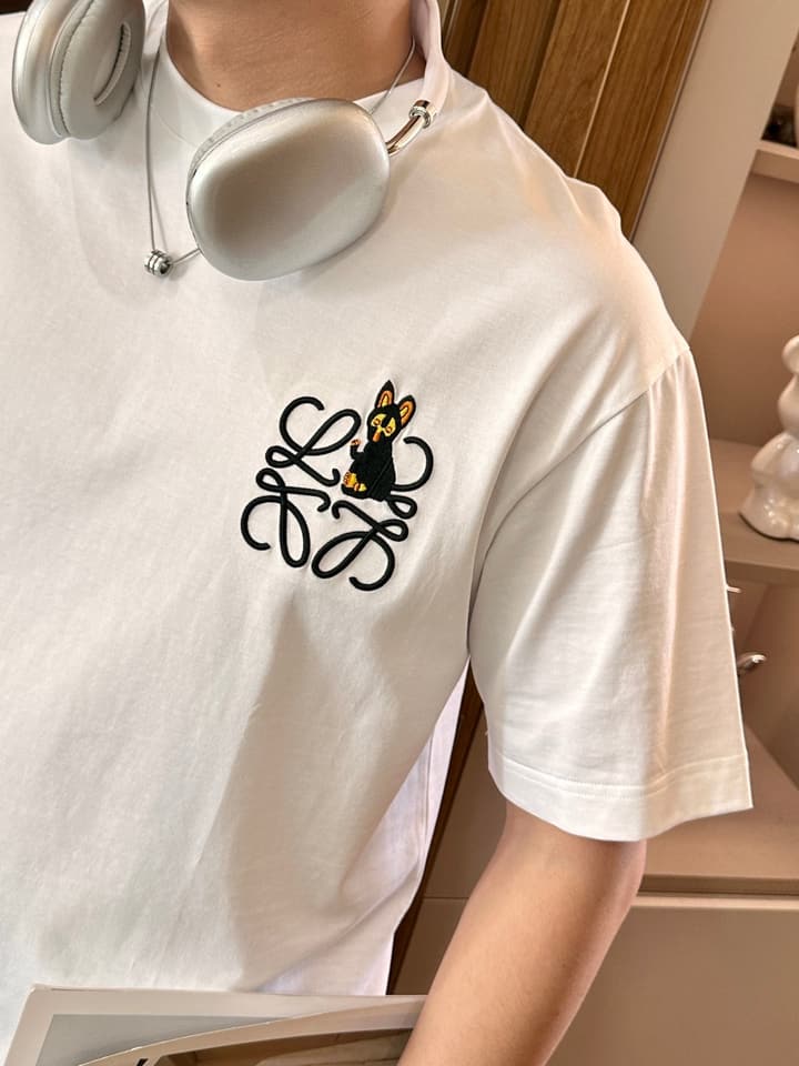 Loewe Logo Mercerized Cotton T-Shirt – 2026 Spring/Summer Collection in Black