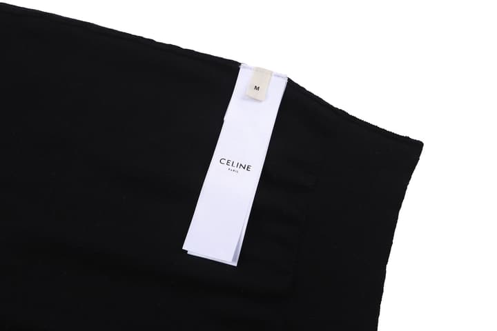 Celine Logo Embroidered Pullover Polo Shirt – 26SS in Classic Black
