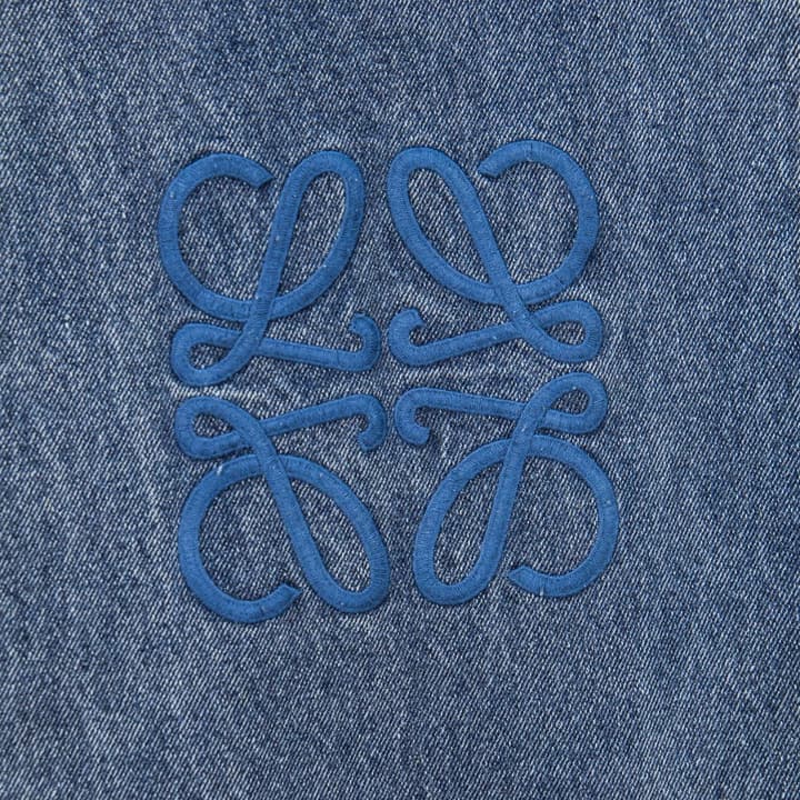 Loewe Anagram Embroidered Distressed Denim Jeans