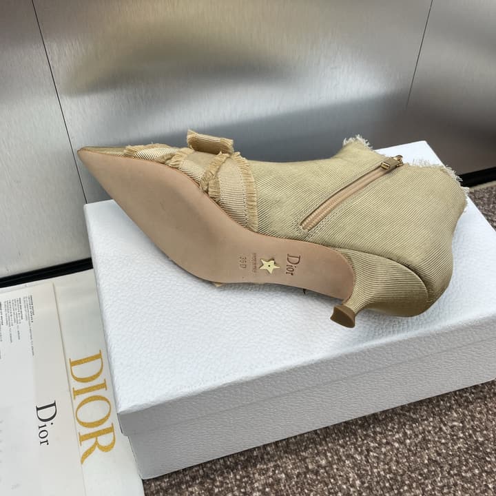 Dior J'Adior Adiorble Tassel Ankle Boots – 2024 Fall/Winter Collection in Black High Heel
