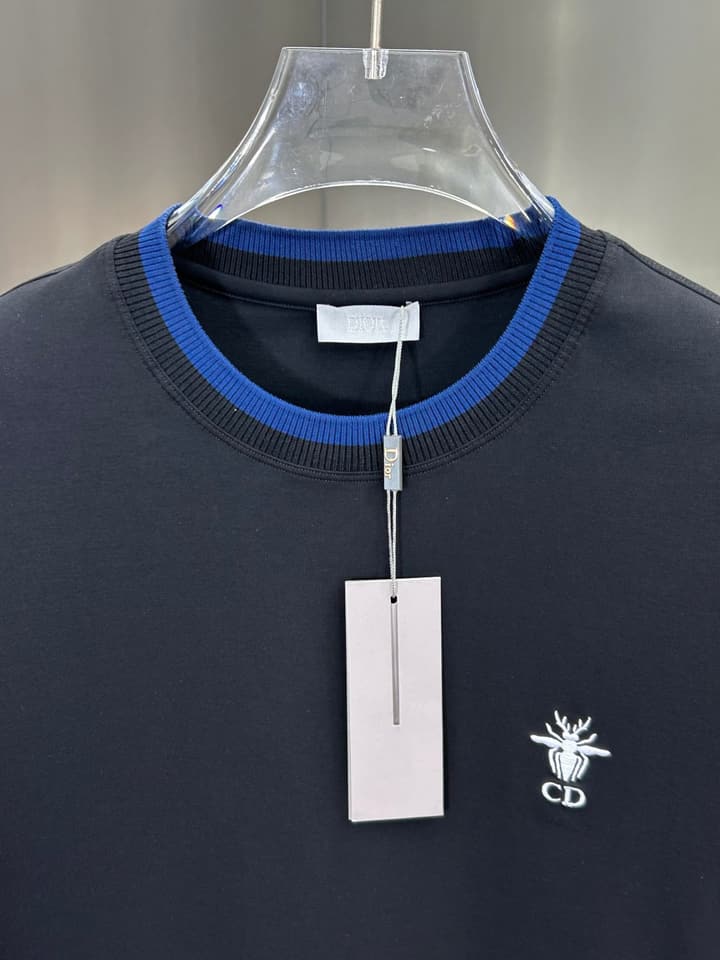 Dior 3D Logo High-Count Cotton T-Shirt – 2026SS in Black With Blue Graffiti Logo