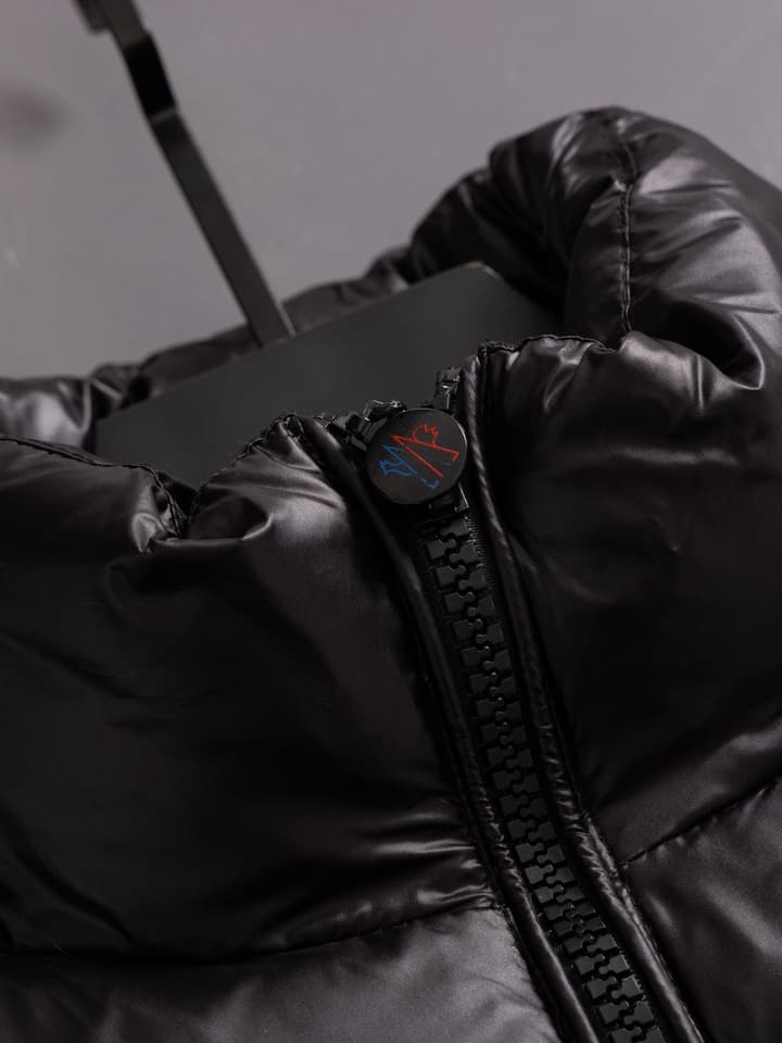 Moncler Three-Color Striped Short Down Jacket