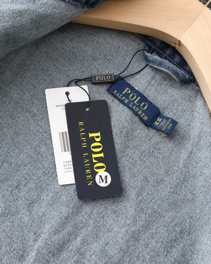 Ralph Lauren Washed Denim Jacket – 2025 Fall Collection in Classic Blue Denim