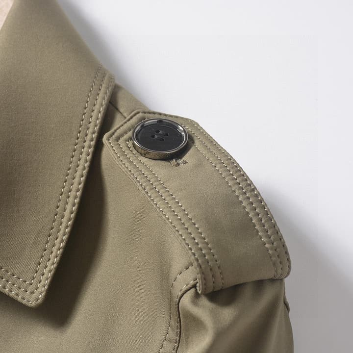 Burberry Long Double-Breasted Trench Coat – 2025FW in Navy Blue