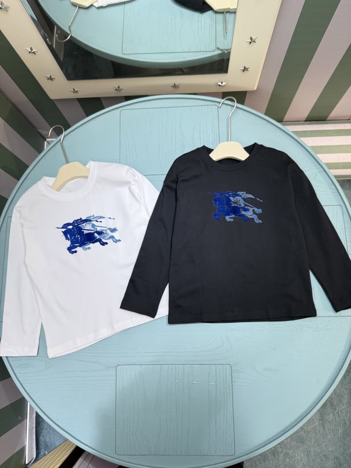 Burberry Kids Classic Logo Sweatshirt – 2025SS in Black With Blue Logo