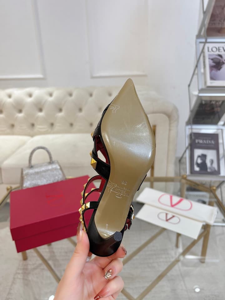 Valentino Studded Cut-Out High-Heeled Sandals – 26SS in Pink