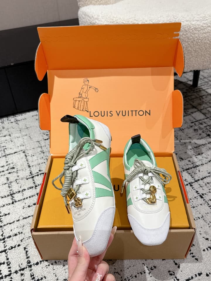 Louis Vuitton Sneakerina Ballet Sneakers – 2025 Collection in Metallic Silver