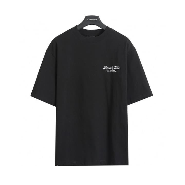 Balenciaga Script Letter Embroidered T-Shirt – 26SS in Black