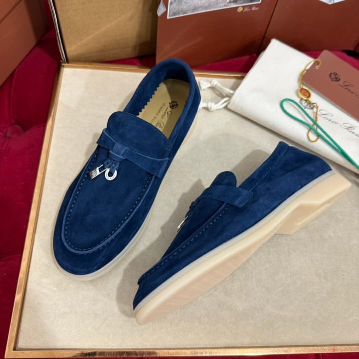 Loro Piana Summer Charms Walk Kids Moccasin Loafers – Kids Collection in Cream