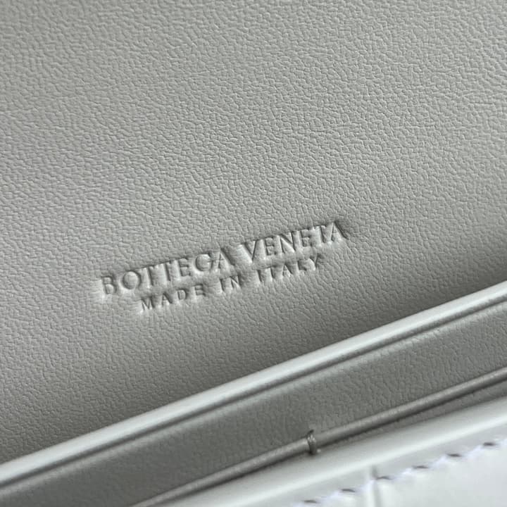 Bottega Veneta Crocodile Embossed Intrecciato Clutch Bag in Gold
