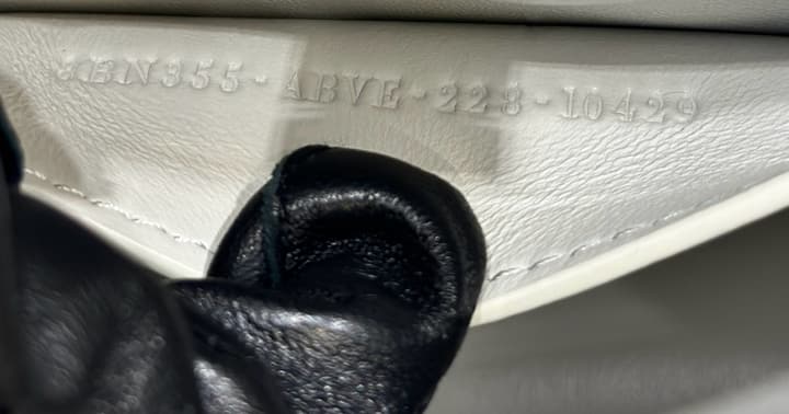 Fendi Peekaboo I See You Petite Handbag in Light Gray With Black Trim