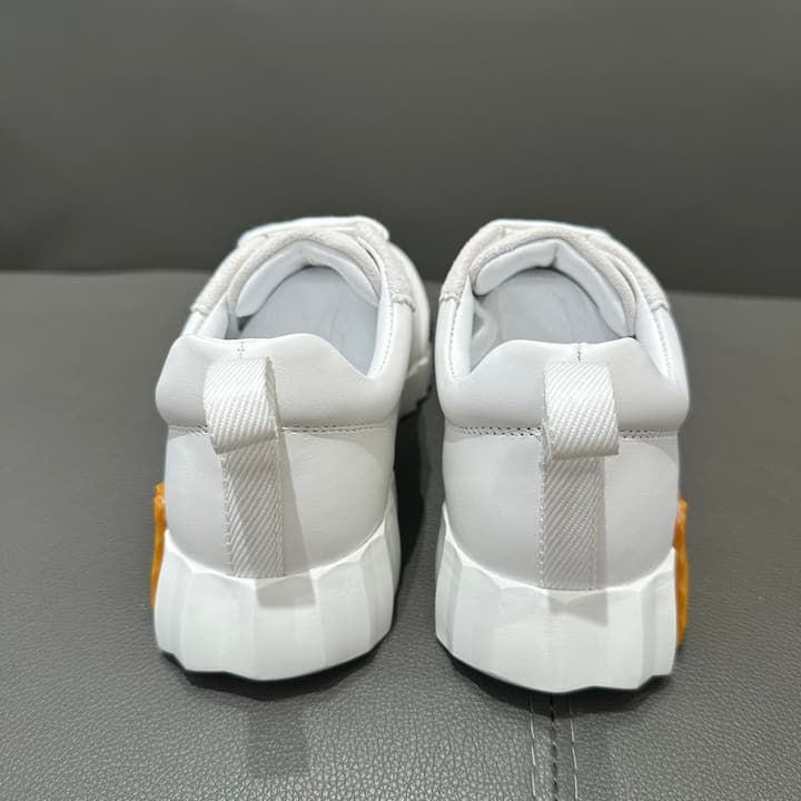 Hermès Bouncing Sneakers in Bright White With Orange H