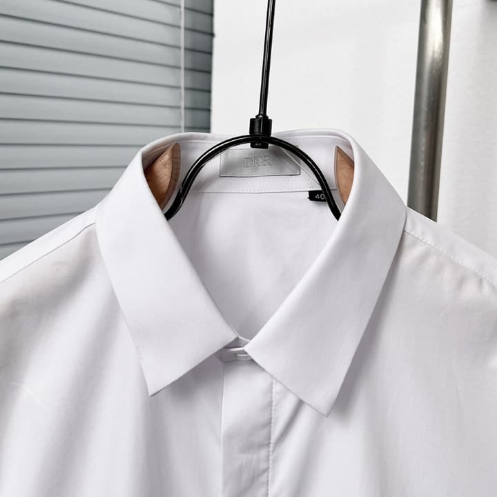 Dior Classic CD Metal Placket Shirt in Bright White