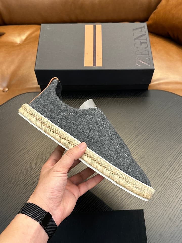 Zegna Triple Stitch Low-Top Sneakers in Deep Black