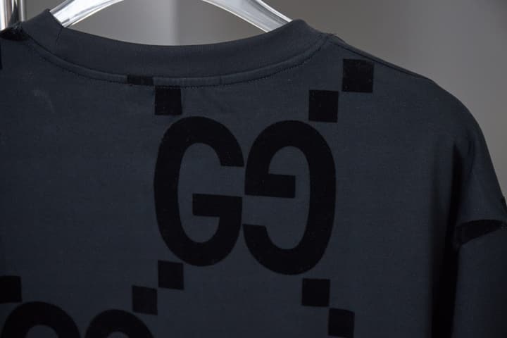 Gucci Double G Flocked Print T-Shirt – 26FW in Classic Black