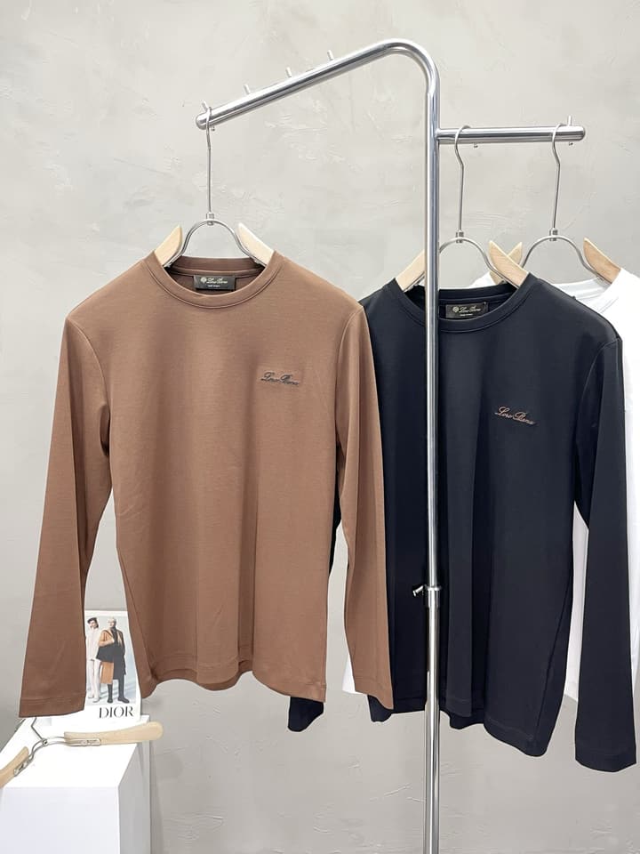 Loro Piana Men's Casual Long Sleeve Shirt in Camel Brown