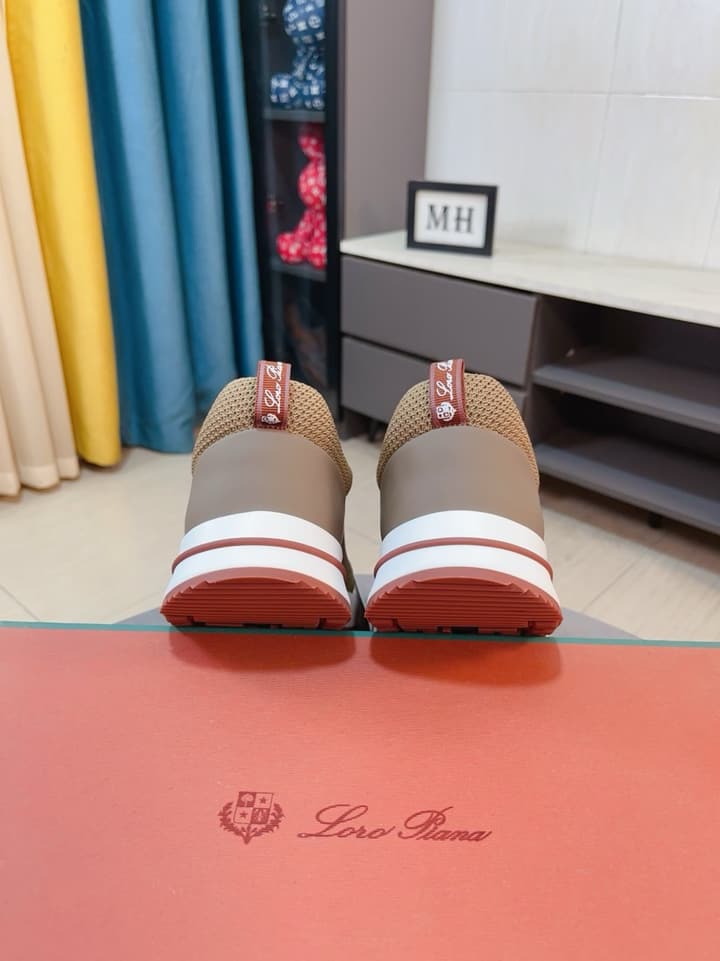 Loro Piana Classic Mesh and Leather Loafers