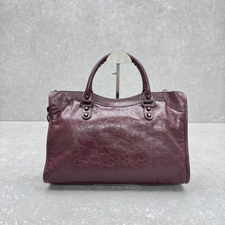 Balenciaga Le City Medium Shoulder Bag – Autumn/Winter Collection in Burgundy