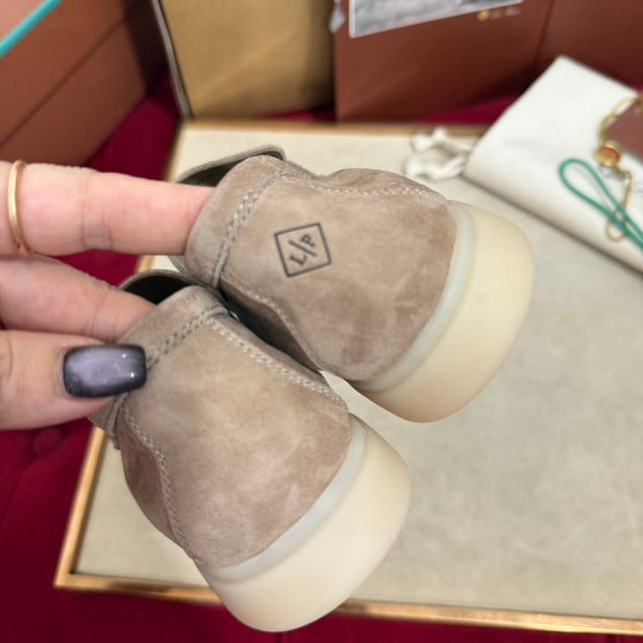 Loro Piana Summer Charms Walk Loafers – Kids Collection in Dusty Lavender Pink