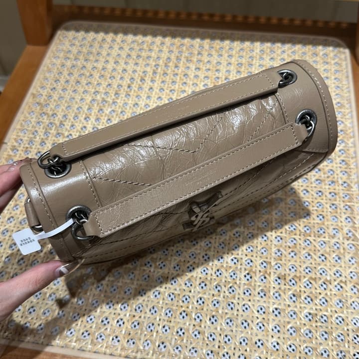 Saint Laurent Niki Baby Shoulder Bag in Apricot