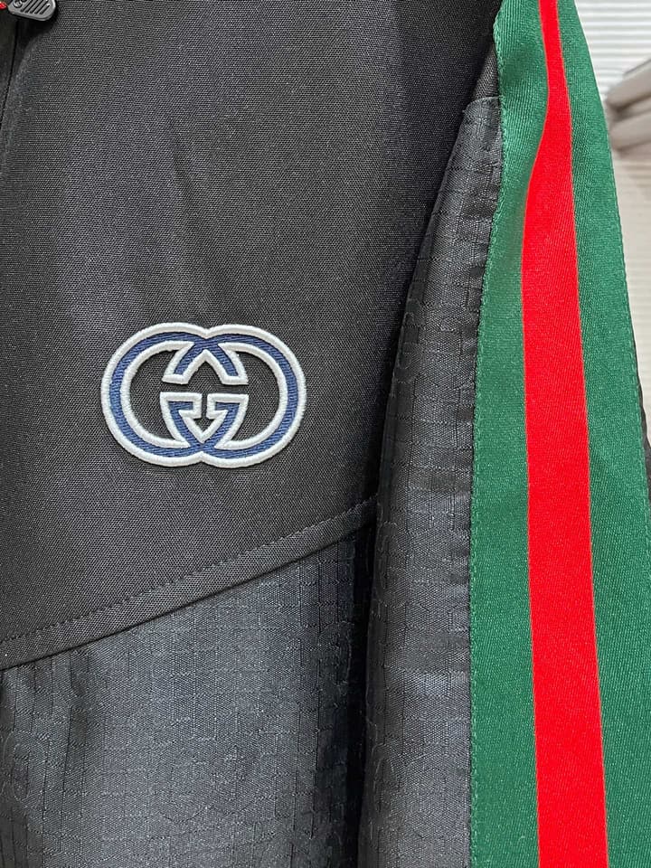 Gucci New Collection Runway Jacket in White And Navy Checkered