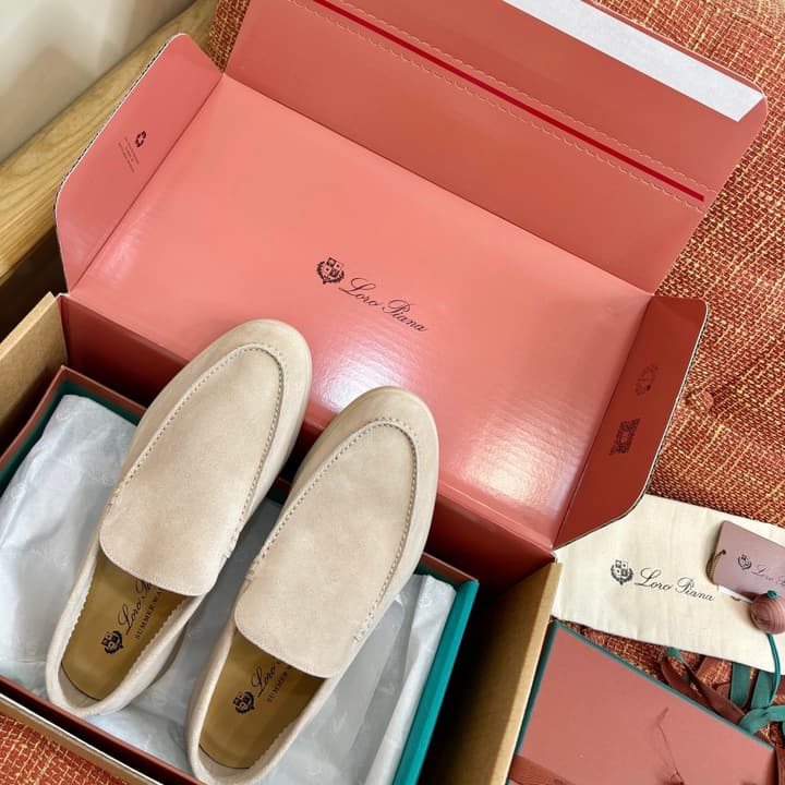 Loro Piana Suede Loafers in Brown