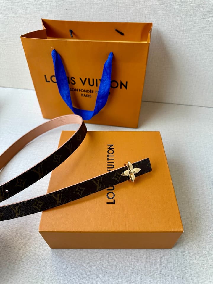 Louis Vuitton Iconic Reversible Belt in Gold Hardware