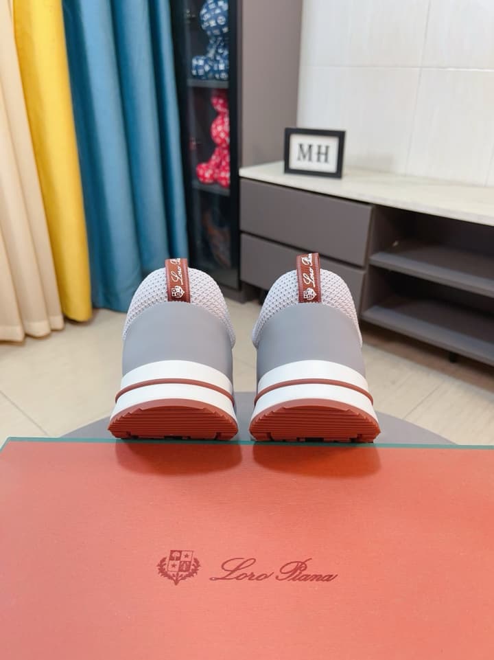 Loro Piana Classic Mesh and Leather Loafers