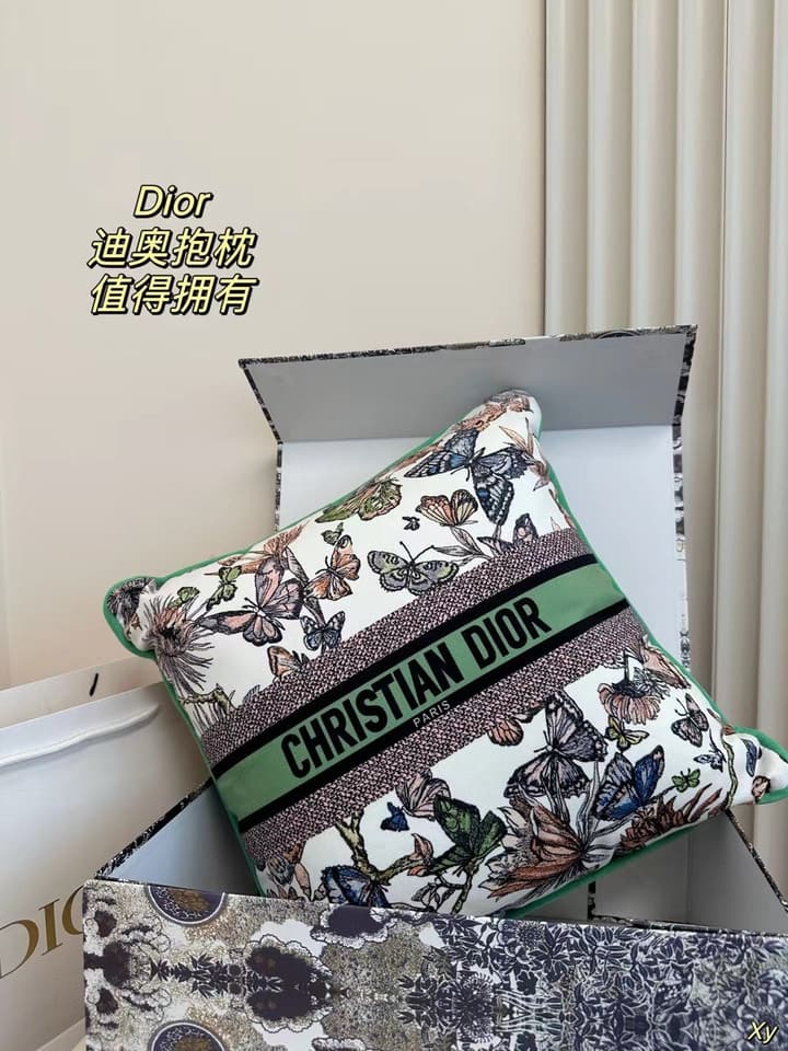 Dior Limited Edition Home Pillow in Black And White Toile Pattern