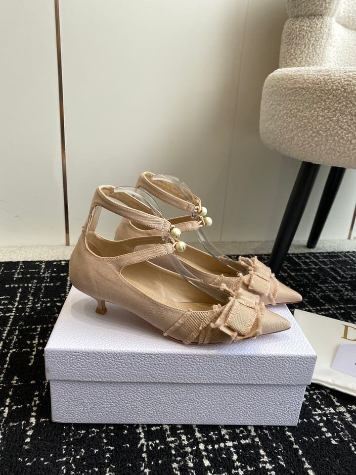 Dior J'Adior Jolie Pearl Pointed-Toe Pumps – 2024SS in Black