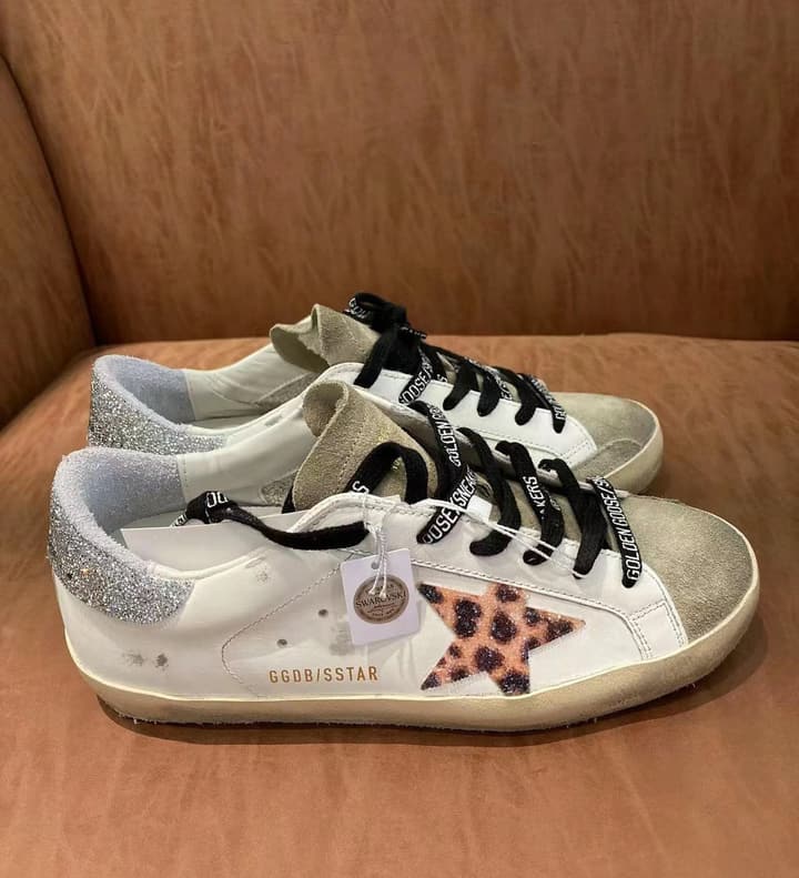 Golden Goose Superstar Distressed Sneakers – 2023 Spring Collection in Brown Tail/Army Green Star