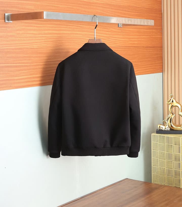 Loro Piana Wool Collared Business Casual Jacket – 2025FW in Black