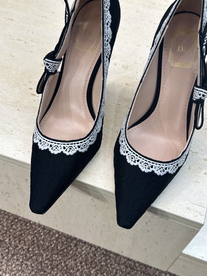 Dior J'Adior Dentelle Jelly Bow Pumps – 2026 Early Spring Collection in Black 6.5cm Heel