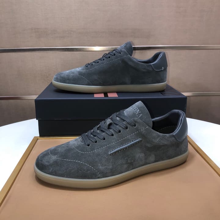Zegna 232 Suede and Leather Sneakers