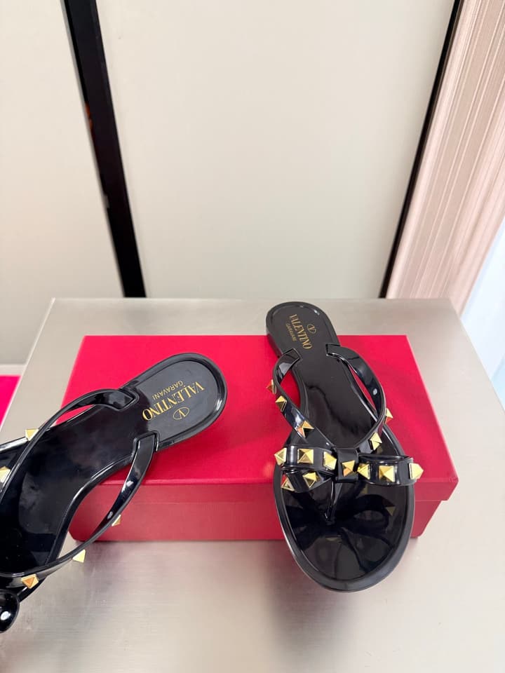 Valentino Rockstud Handmade Sandals in Beige