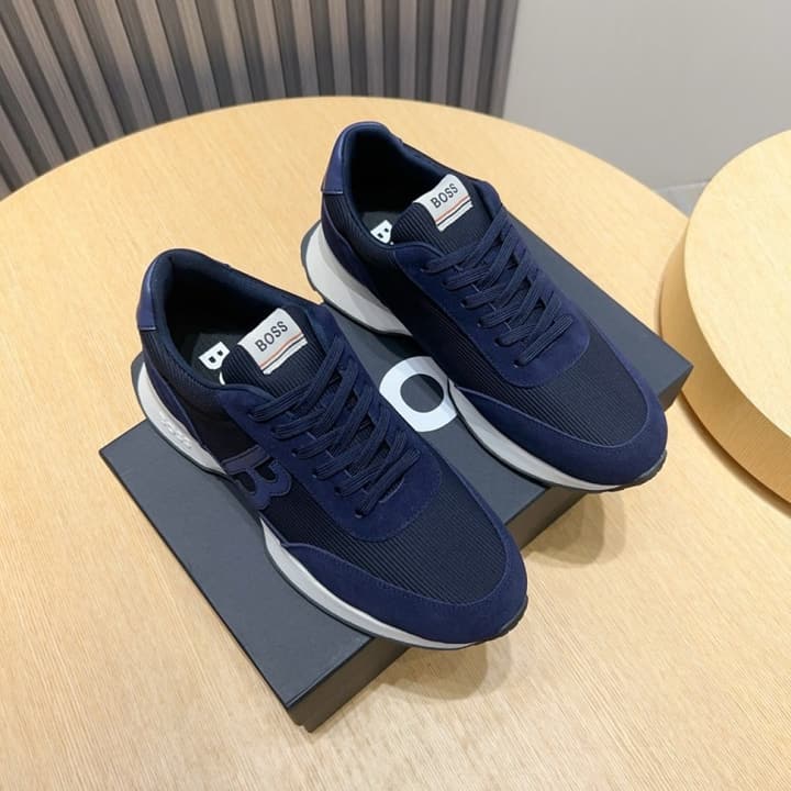 Boss Men's Lightweight Sneakers – New Collection in Black